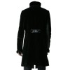 Velvet Coat Men Black Gothic Knot Overcoat Jacket 