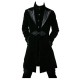 Velvet Coat Men Black Gothic Knot Overcoat Jacket 
