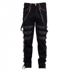 Men Gothic Trousers Pants Steampunk Vintage Cotton Gens Harem Pants 