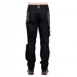 Steampunk Vintage Gens Trousers Men Pants Gothic Wedding Party Trousers 