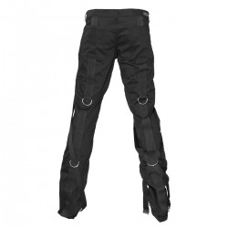 Men Gothic Denim Pant Rock Star Bondage Silk Pant Girdle Pants