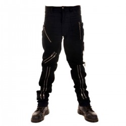 Men GOTHIC Pant Steampunk Punk Rock Zip Bondage Pants 