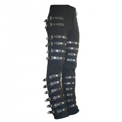 Michael Jackson Pant Punk Classic Rivet BAD Concert Metal Rock Pants Trousers 