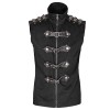 Men Gothic Cyber Vest Steampunk Military Rock Black Vest Top Men Gothic Cyber Vest Steampunk Military Rock Black Vest Top