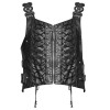 Mens Dieselpunk Waistcoat Vest Gothic Black Faux Leather Dystopian Vest Mens Dieselpunk Waistcoat Vest Gothic Black Faux Leather Dystopian Vest