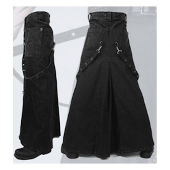 Men Tripp Gothic Long Skirt Punk Rock Maxi Kilt Techno Pants Men Tripp Gothic Long Skirt Punk Rock Maxi Kilt Techno Pants
