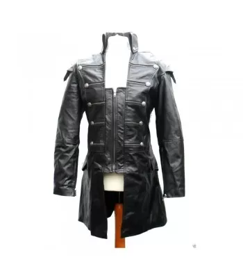 Men Gothic Leather Coat Lambskin Rock Style Goth Steampunk Jacket Matrix Trench Coat (2025)
