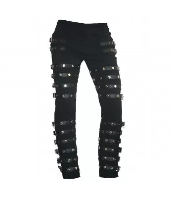 Michael Jackson Pant Punk Classic Rivet BAD Concert Metal Rock Pants Trousers  (2025)