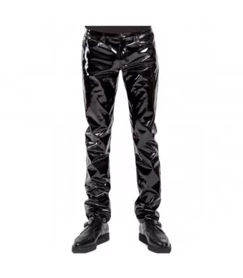 Men SHINY Pant Five Pocket Pant SHINY VINYL Punk EMO PVC Pants Rocker Men Gothic Pant (2025)