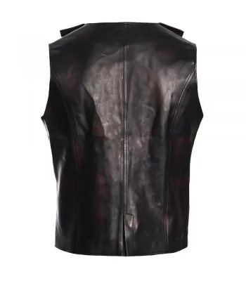 Men Steampunk Waistcoat Black Fashion Two Toned Leather Vest (2025)
