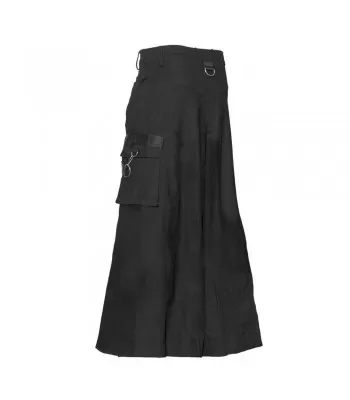 Men Gothic Cyber Punk Bondage Skirt Long Pant Black Goth Clothing (2025)