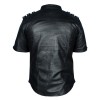 Mens Gothic pUNK Rock Real Leather Shirt Fetish Club Shirt 