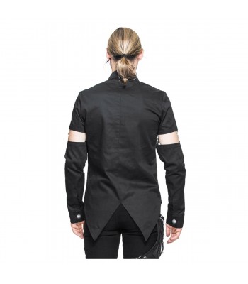 Men Gothic Fashion Shirt Dave Vanian Shirt With Detachable Sleeve