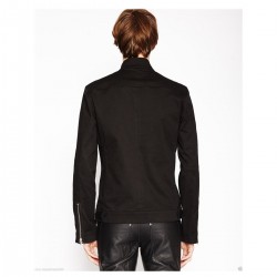 Men Motorcycle Jacket Punk Rock Black Gothic EMO Jacket 