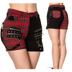 Punk Women Shorts Gothic Fashion Banned Badass Babes Shorts Women Skirt 