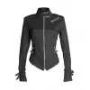 Women Motorcycle Jacket – Military Long Sleeve Denim Jacket