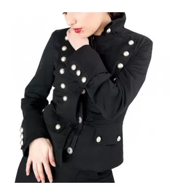 Women Gothic Military Jacket Corsair Denim Uniform Army Jacket (2025)