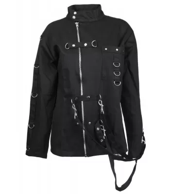 Women's Bondage Zipper Jacket Women High Neck Steampunk Gothic Cotton Jacket (2025)