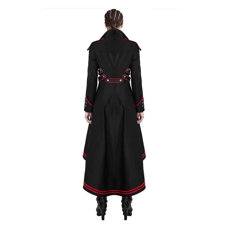 Women Red Long Gothic Coat Black Cosplaydiy Medieval Military Coat