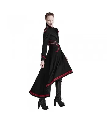 Women Red Long Gothic Coat Black Cosplaydiy Medieval Military Coat (2025)