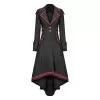 Women Red Long Gothic Coat Black Cosplaydiy Medieval Military Coat