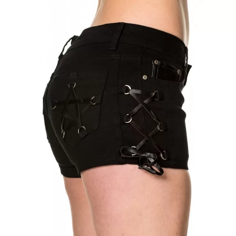 Women Banned Gothic Shorts Steampunk Denim Alternative Short Skirt For Women  (2025)