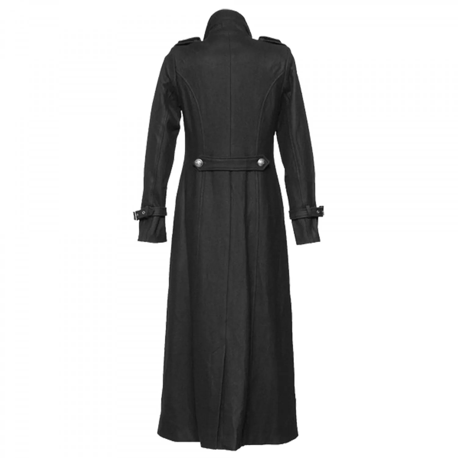 Women’s Gothic Military Long Wool Coat | Victorian Officer Style by Gothic Attitude