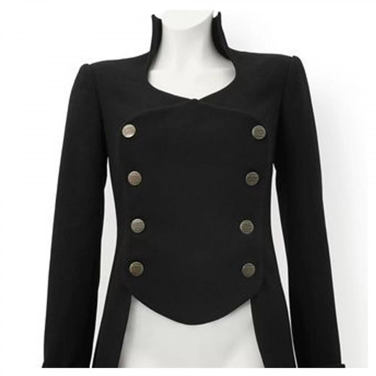 Women’s Steampunk Victorian Black Tailcoat | Double-Breasted Gothic Elegance
