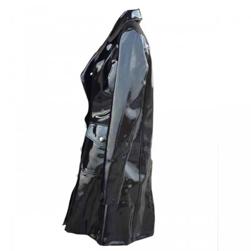 Women Gothic Vinyl Jacket PVC Elegant Star Shiny Jacket