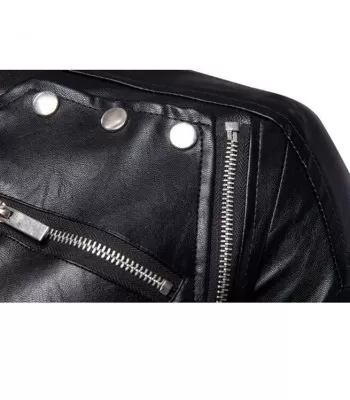 Men Motorcycle Jacket Gothic Black Leather Jacket Multi-Zip Biker Jacket (2025)