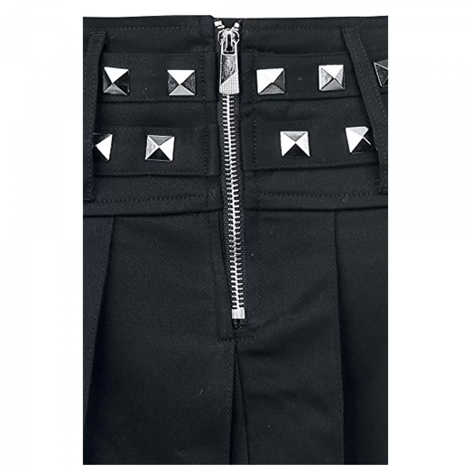 Women’s Gothic Punk Skirt with Silver Chains | Metal Rock Inspired