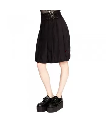Ladies’ Gothic Steampunk Long Black Kilt