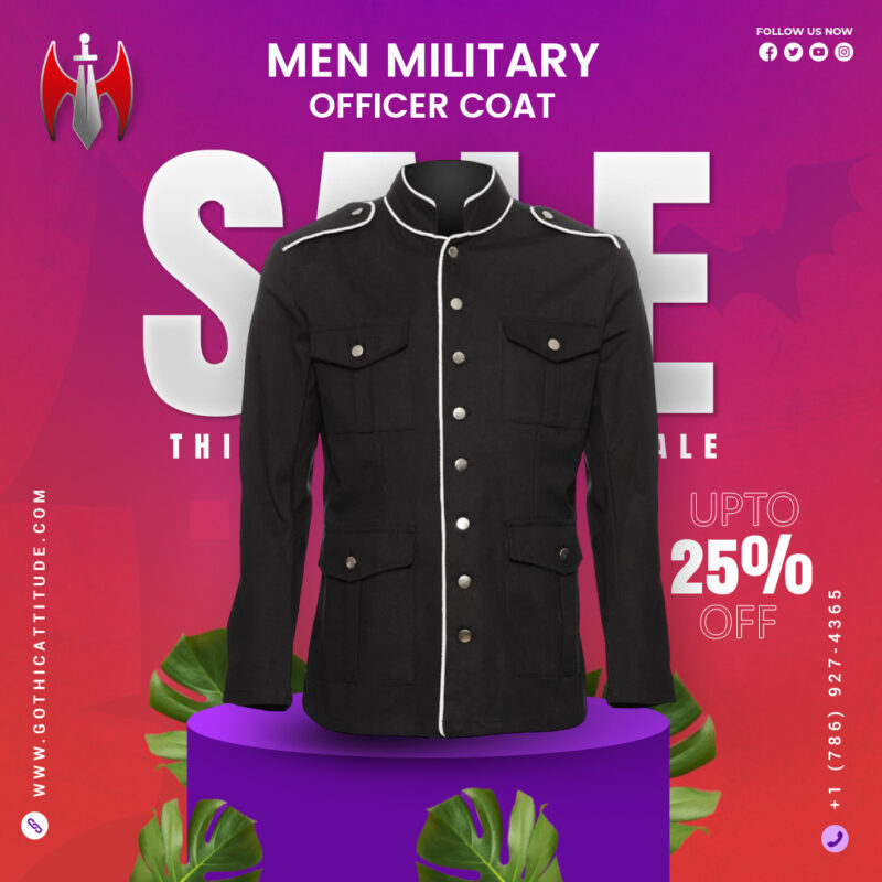 10 Gothic Fashion Essentials You Need in Your Wardrobe 3 Men Military Officer Coat