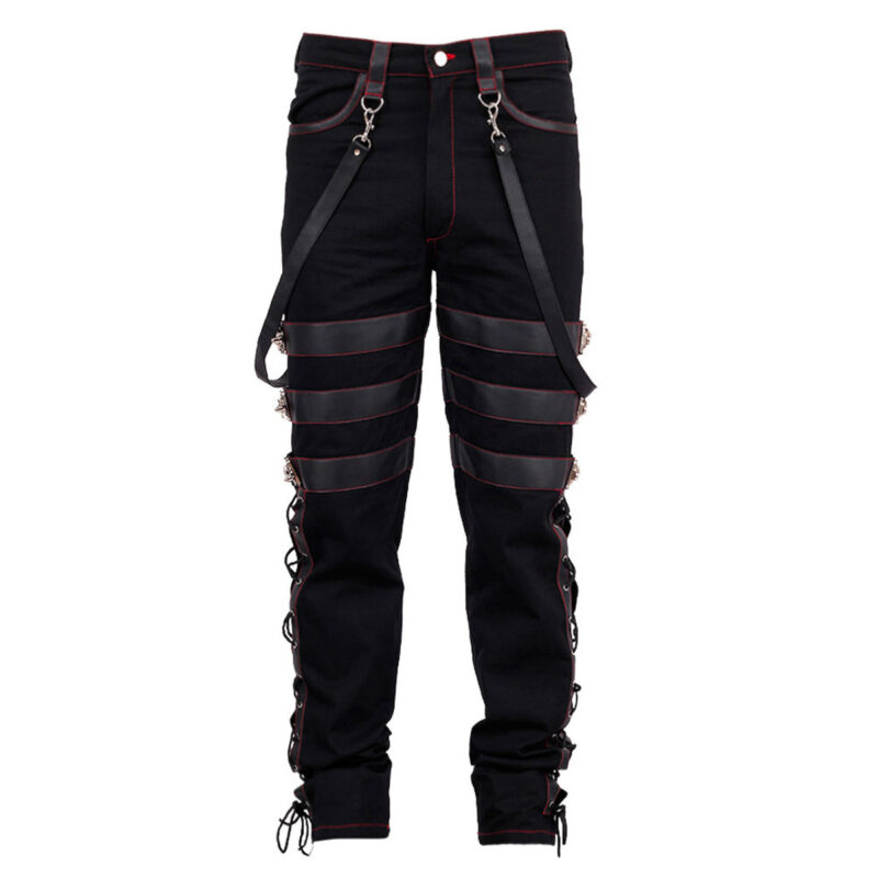 Men’s Gothic Military Officer Pants | Steampunk Colonel Uniform Trousers