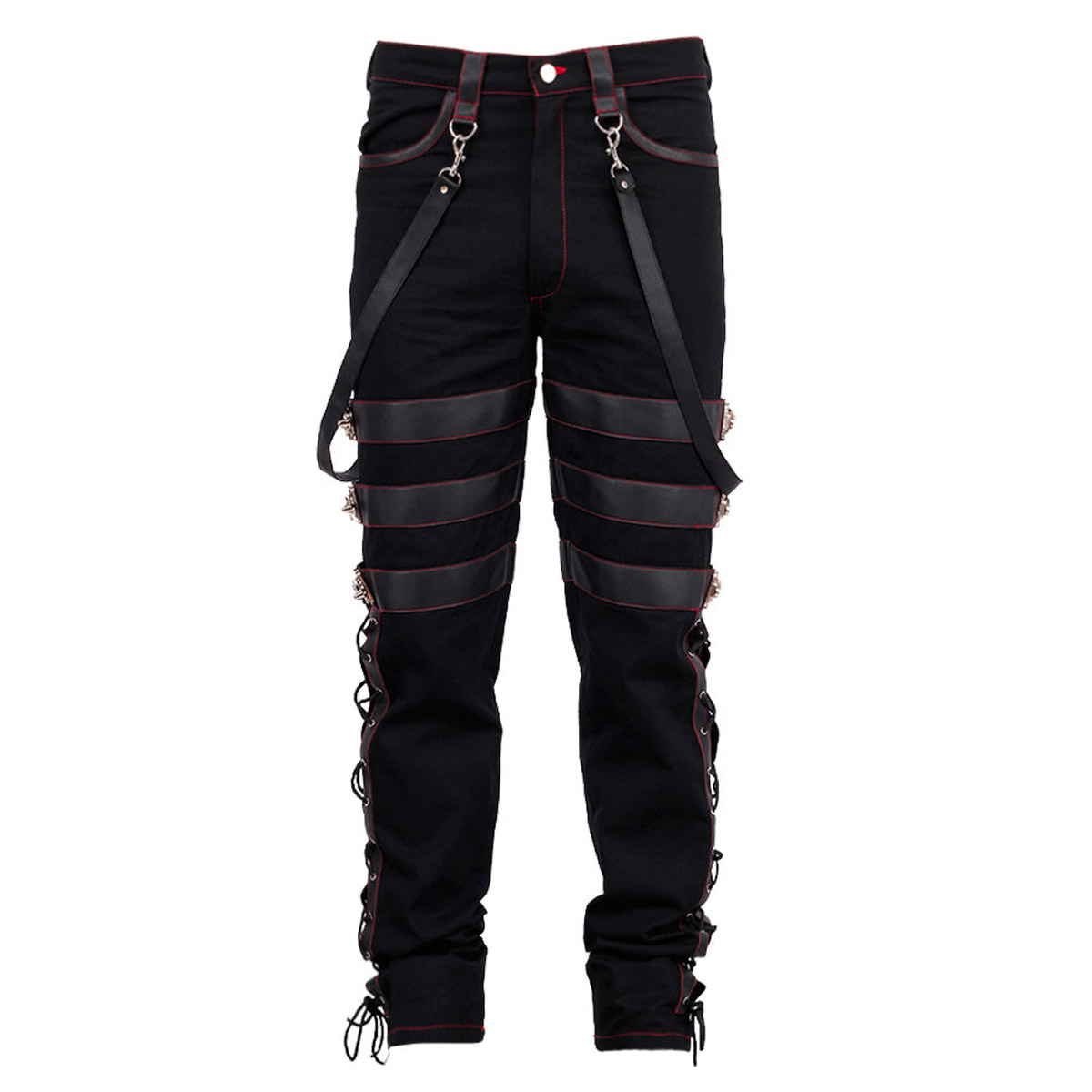 Men’s Gothic Military Officer Pants | Steampunk Colonel Uniform Trousers