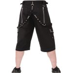 Men Gothic Metal Shorts With Pyramids - Image 3