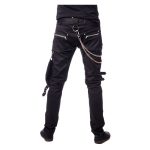 Men Fetish Slim Fit Buckle Strap Pants | Gothic Punk Utility Trousers - Image 2