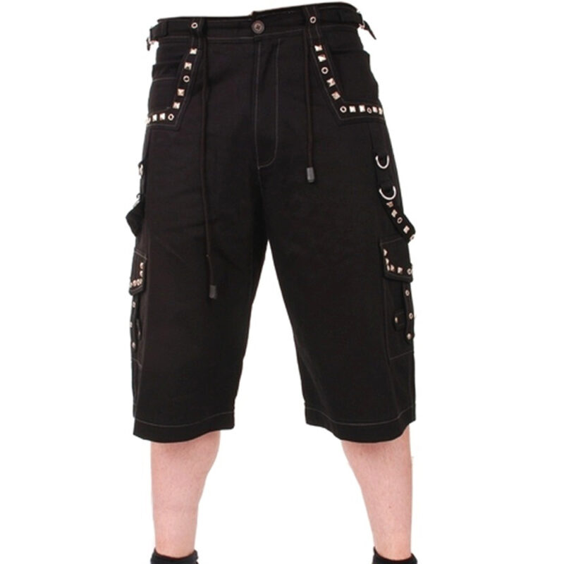 Men Gothic Metal Shorts With Pyramids (2025)