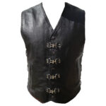 Antiqued Steampunk Motorcycle Leather Vest | Men’s Gothic Alternative Vest