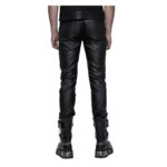 Men Military Gothic PU Leather Pants | Steampunk Officer Trousers - Image 3