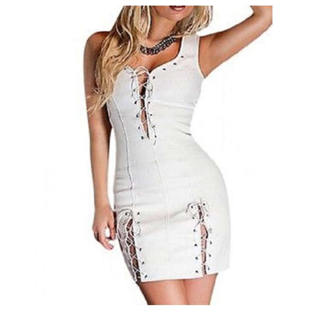 New Women Party Wear Genuine Leather soft Lambskin Leather Design Ladies Dress (2025)