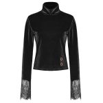 Women’s Punk Rave Dieselpunk Velvet Waistcoat Vest