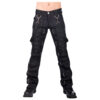 Men Black Gothic Industrial Strap Pants