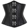 Steel-Boned Leather Underbust Corset – Women’s Gothic Fashion