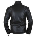 Motorcycle Designer Black Leather Jacket - Image 2