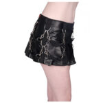 Women’s Gothic Black Leather Mini Skirt