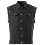 Men Gothic Sleeves Less Shirt With Metal Buttons and Studs Rock Style Vest (2025)
