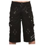 Gothic Metallic Shorts With Metal Decorations (2025)