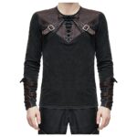 Men Steampunk Gothic Shirts Metal Studs Fashion Shirt Vintage Top (2025)