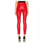Women Hot Red Punk PU Leather Pants | Gothic Pencil Trousers - Image 2